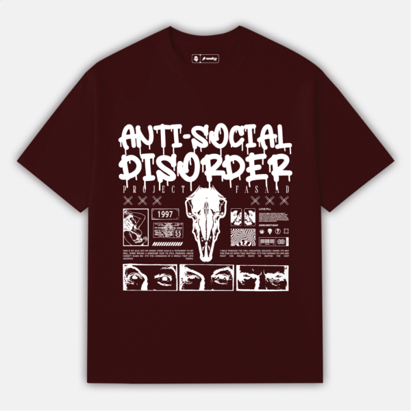 Anti-Social Disorder T-Shirt Graphic Tee By Freaks Club