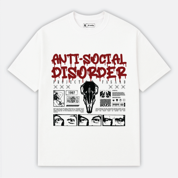 Anti-Social Disorder T-Shirt Graphic Tee By Freaks Club