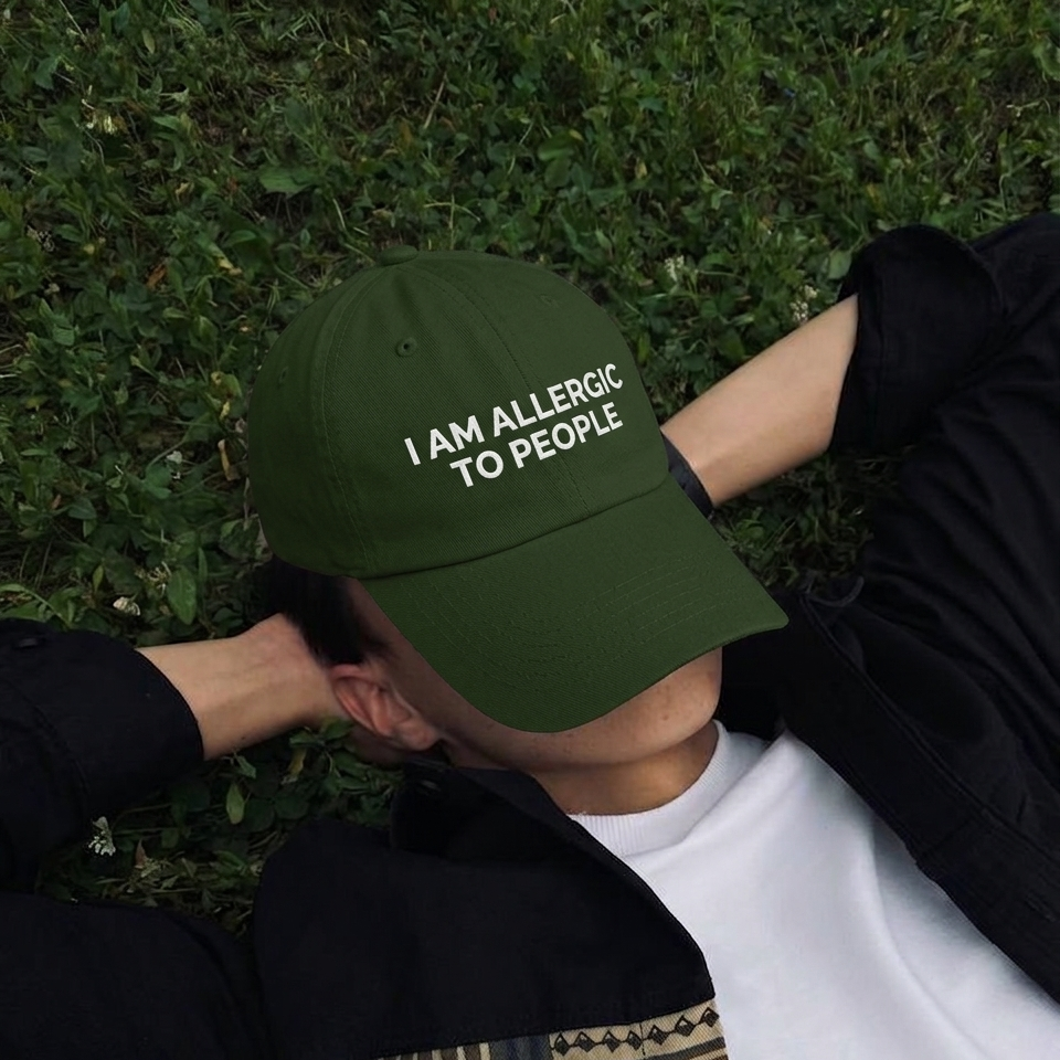 I am allergic to people | Aesthetic Quoted Cap